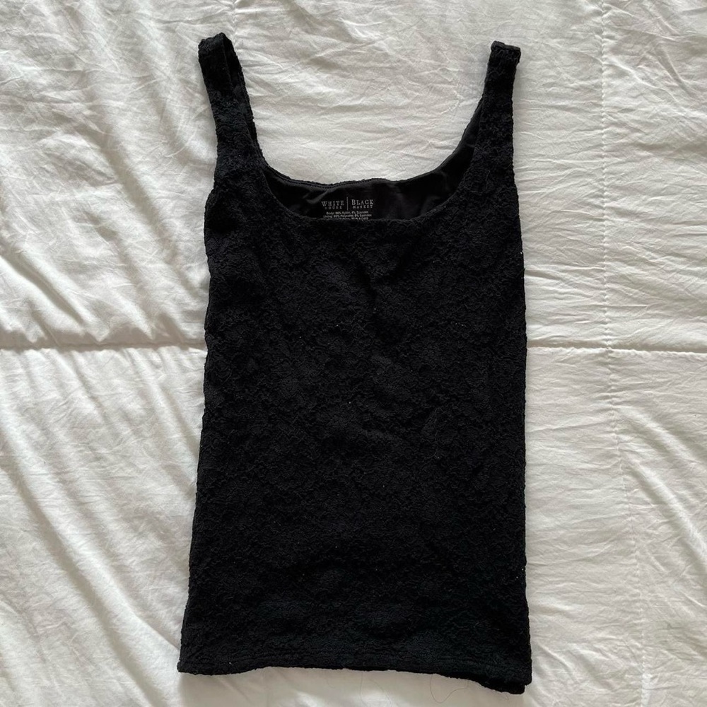 white house black market lace tank top